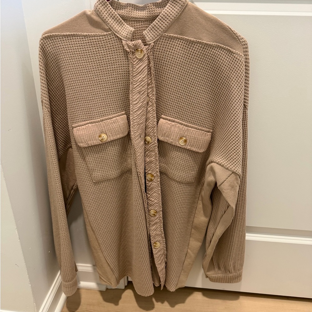 Waffle Knit Jacket